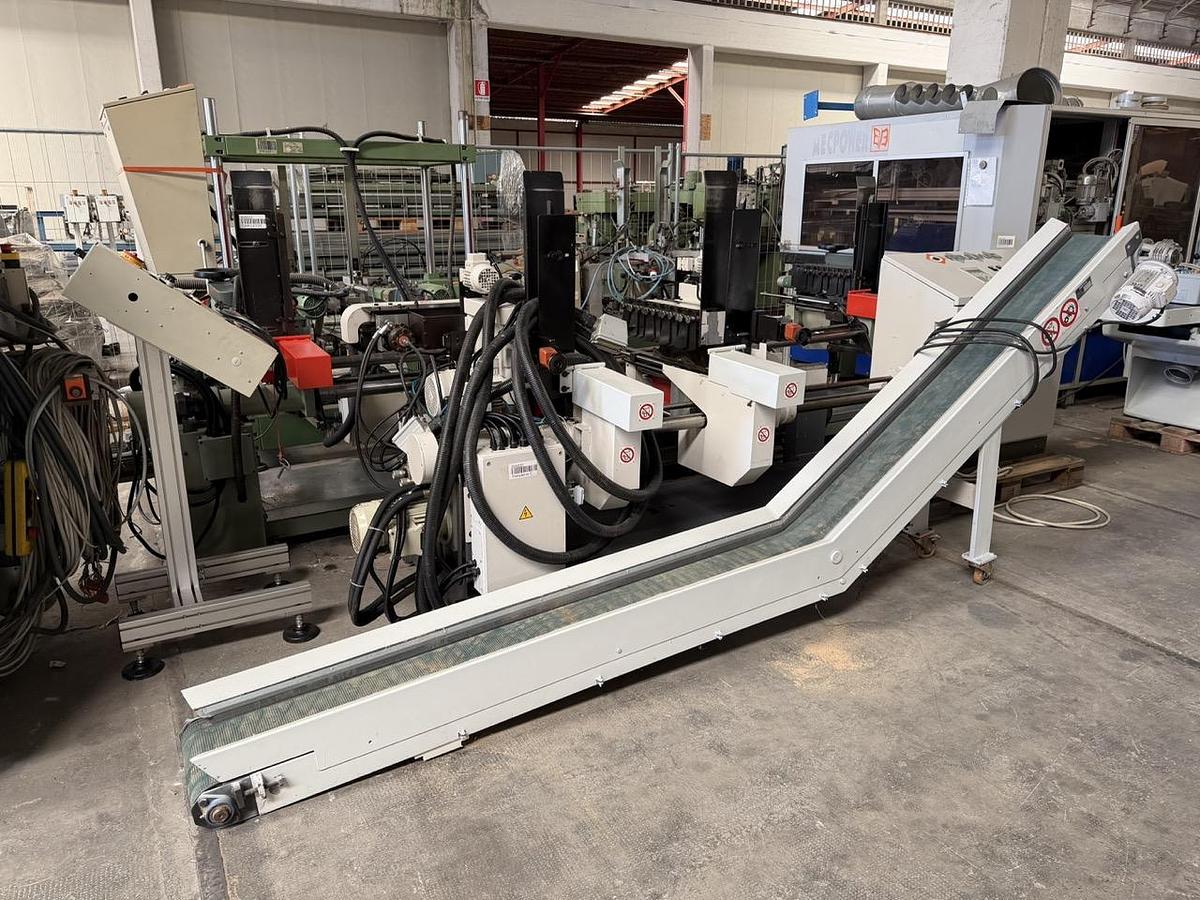 Usato 2002 Friulmac DUALFEED Troncatore - Caricatore per Scorniciatrice idraulico, automatico, con regolazione misure elettronica.