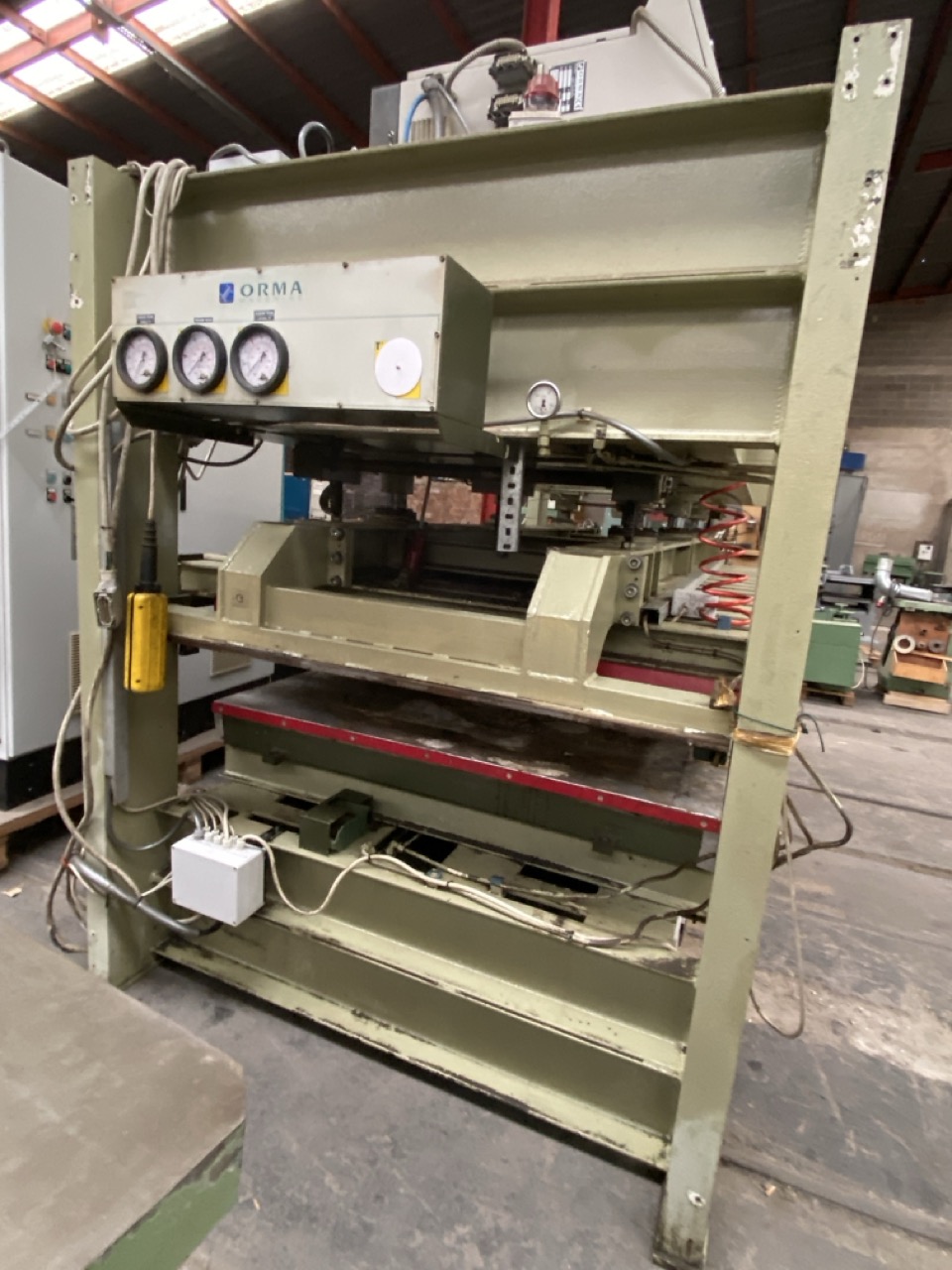 Usato 1996 Pressa Orma modello PFS/5, piano da mm. 3000x1500, usata