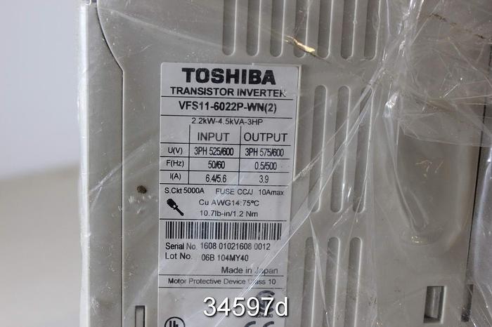 Unused Toshiba VF-S11-6022P-WN Industrial Inverter #34597