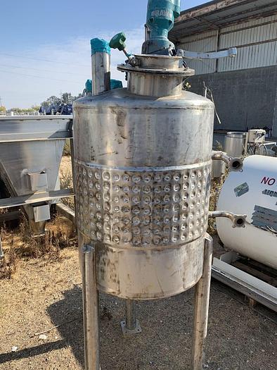 Used Tank, 100 Gallon, S/st, Jkt, Agit, 28" x 32", DT/DB, #S742658