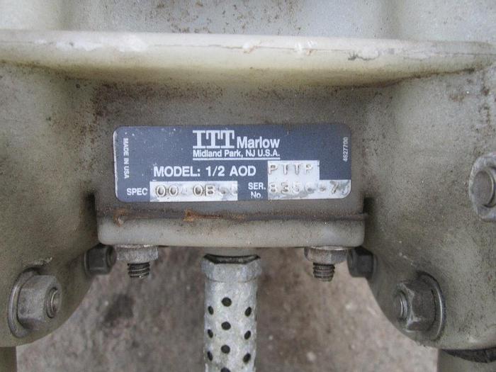 Used Pump, Diaphragm, 0.50", PPL, ITT, Mdl 1/2A0DPTTP, 10 GPM, #S739636