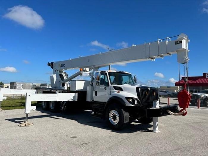 Used Altec AC38-103 38 Ton Crane Boom on 2008 International 7500 6x4 Flatbed Truck – C70823