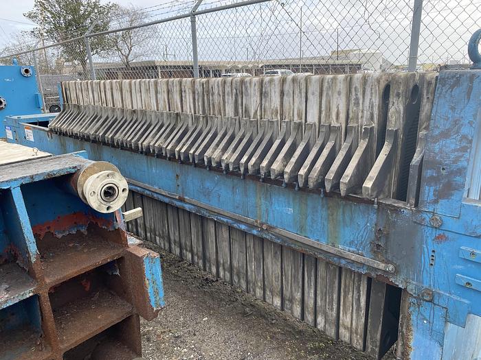 Used Used Perrin approximately 60 cu. Ft. recessed plate filter press