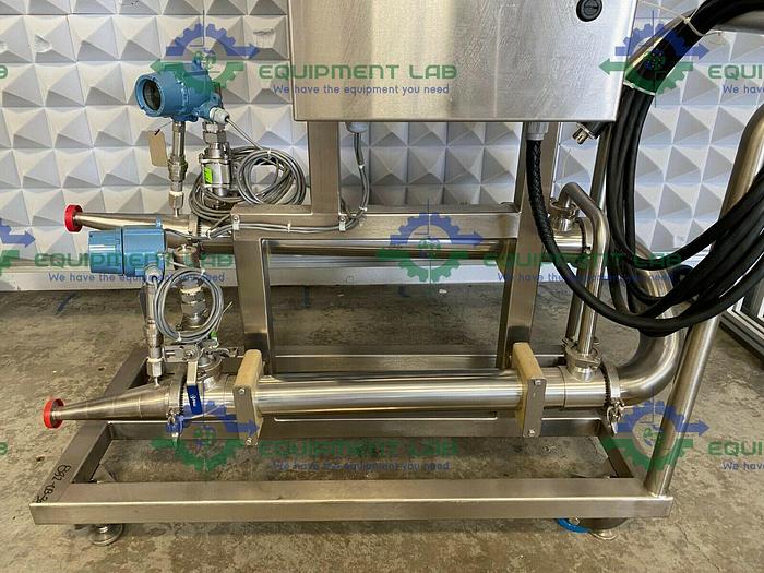 Used Exergy  02655-05 Stainless Steel Shell & Tube Heat Exchanger 20.3 Sq. Ft. on Cart