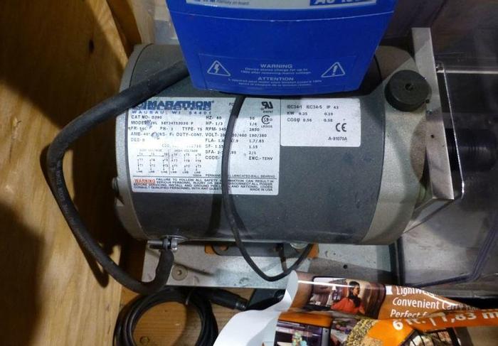 Used CUSTOM TABLETOP REWINDER WITH MARATHON MOTOR AND LENZE AC TECH DRIVE