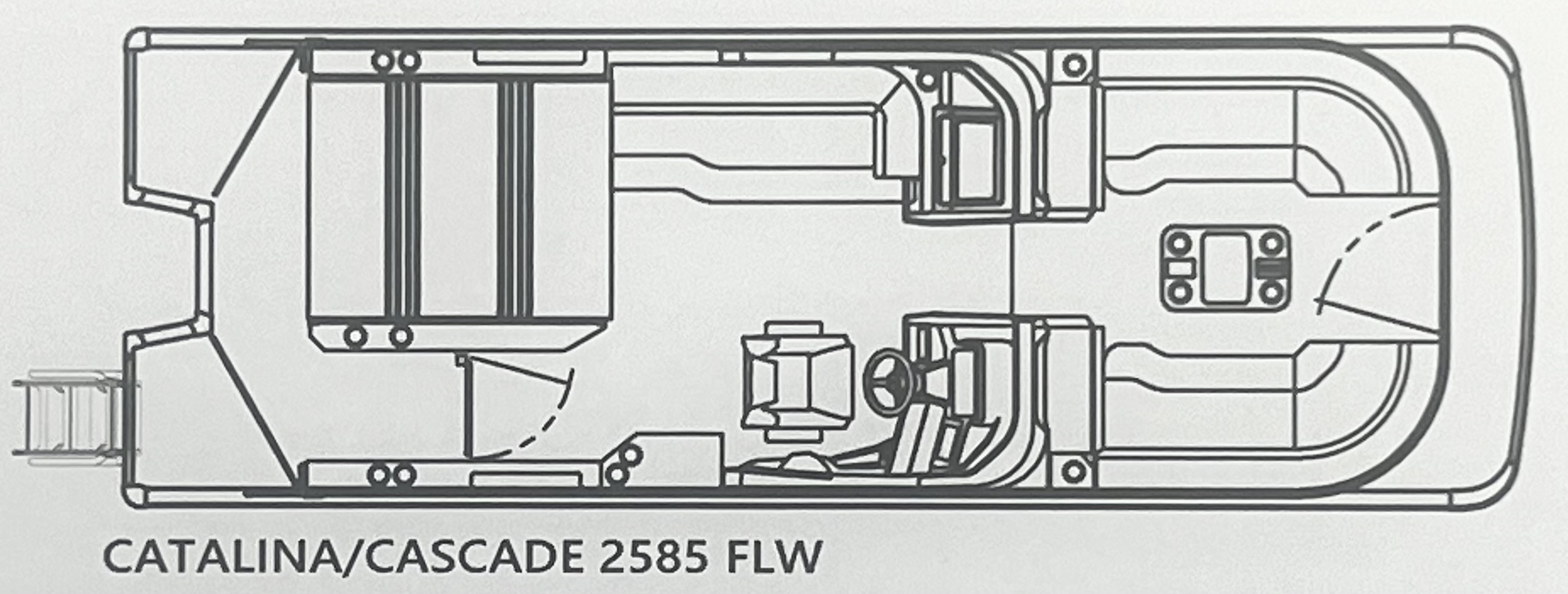 2027 Avalon Catalina 25' Flex Lounge Windshield Triple-Toon
