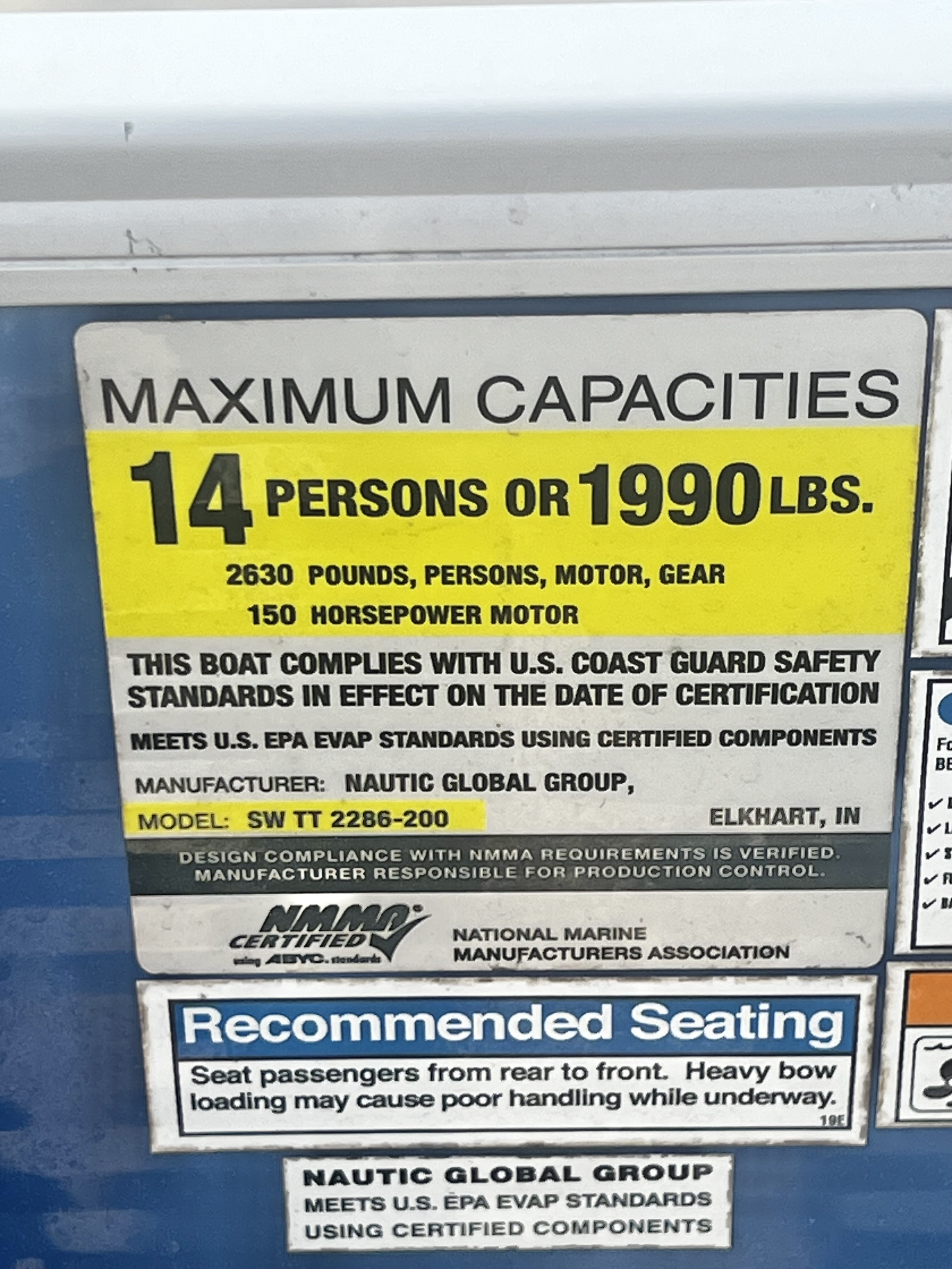 Used 2013 Sweetwater 2286 C