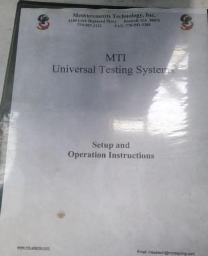 Used Lab, Compression Tester, MTI, Mdl 5K, 5000 lb, #S743517