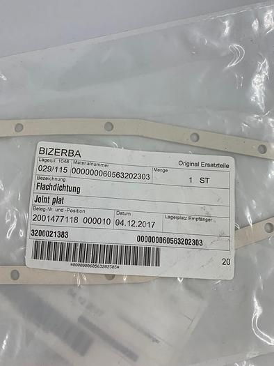 Bizerba Spare Parts Flachdichtung / Joint plat Part No. 60563202303