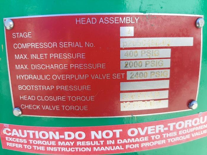 Used Compressor, Gas, 10 HP, Diaphragm, Apeks, 2000 PSI #A744769