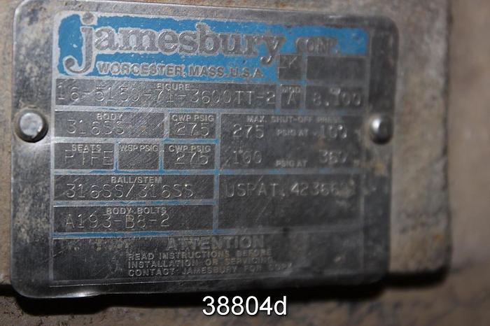 Used Neles Jamesbury 16" Ball Control Valve, 16-5150-71-3600 TT #38804