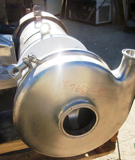 Used Pump, Centrif., 5 HP, S/st, 3" in, 2" out, Tri Clover #S739631