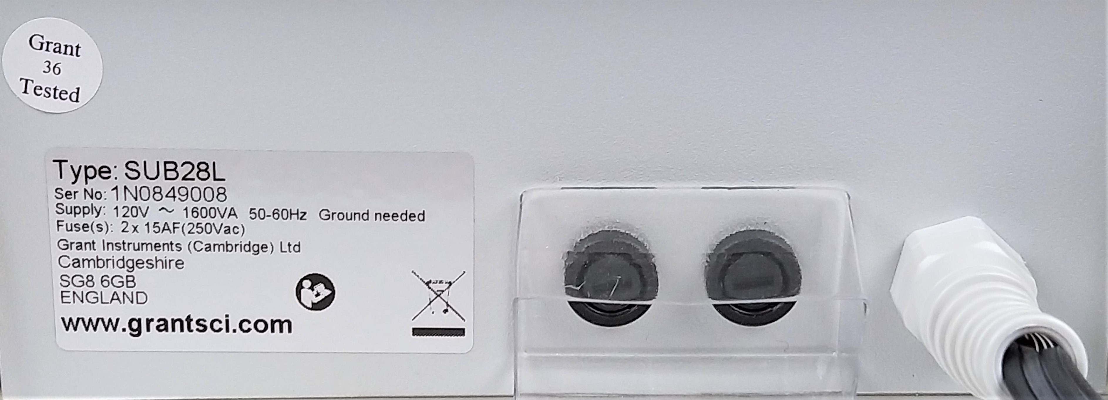 New Open Box Grant SUB28L Digital Water Bath - 28L