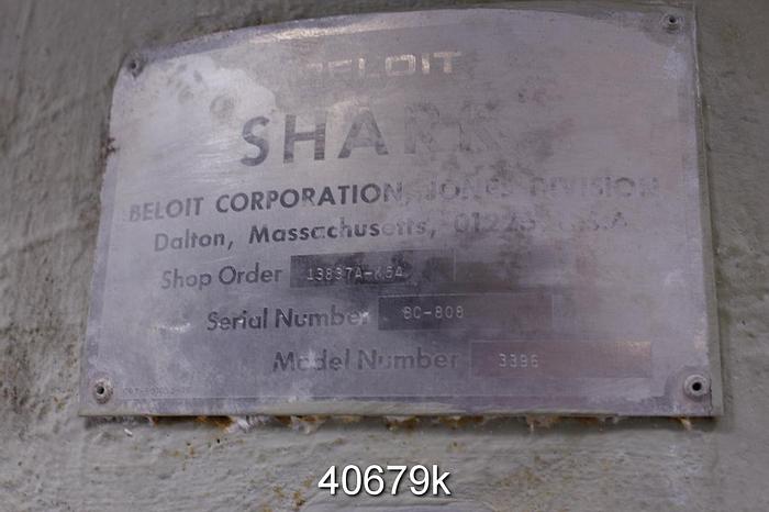 Used Beloit Model 3396 Shark Pulper Drive, with Stainless Steel Extraction Plate #40679