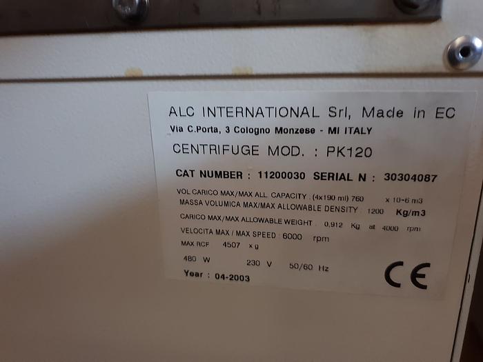 Used ALC PK120 Centrifuge