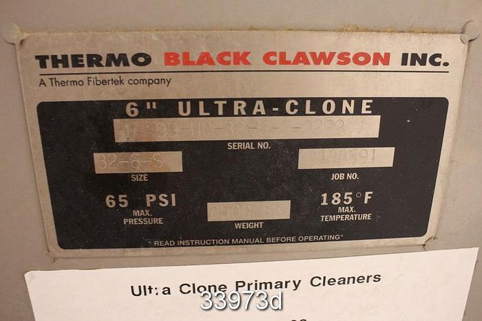 Used Black Clawson Ultra-Clone Low Density Cleaner #33973