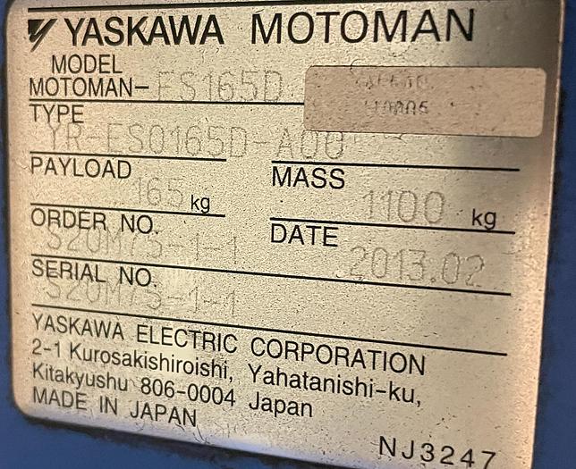 Used YASKAWA MOTOMAN ES165D 6 AXIS CNC ROBOT WITH DX100 CONTROLLER