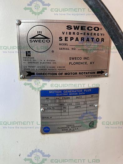 Used Sweco  OC48SS888  Stainless Steel 48" Vibratory  Energy Separator
