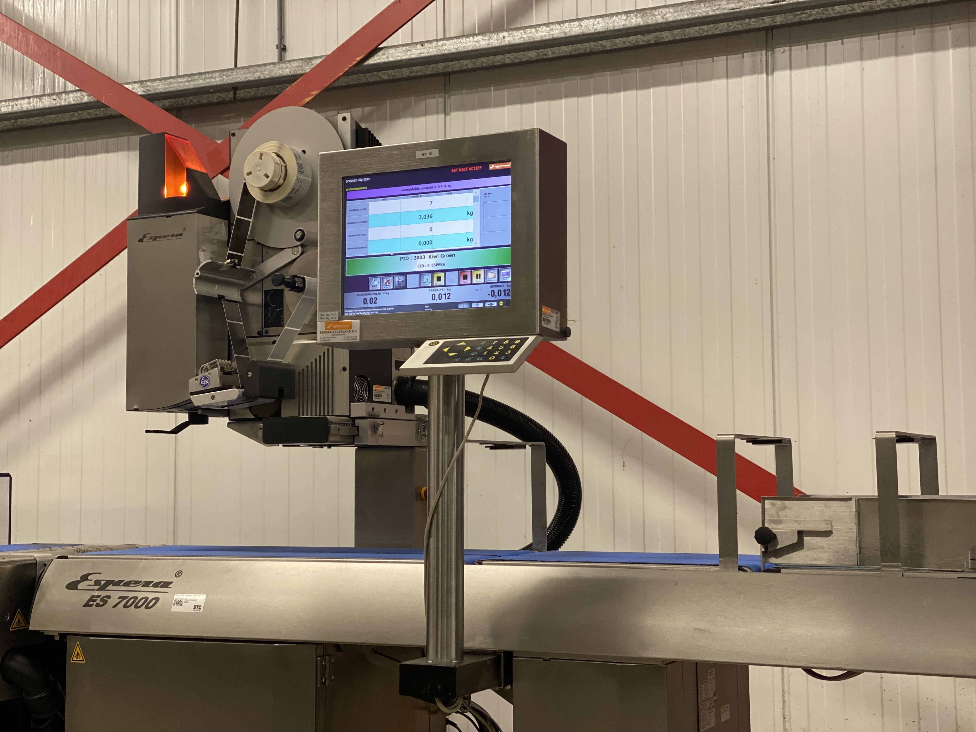Refurbished 2020 Espera ES7000 weigh price labeler, top and bottom