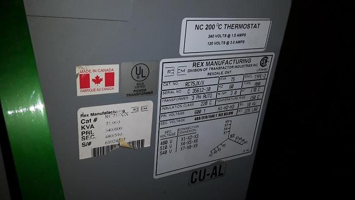 Used Transformer - Rex RC75JX/X