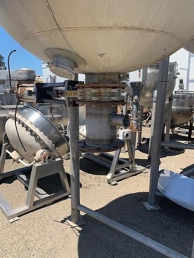 Used 500 Gallon Lee Stainless Steel Mixing Kettle Model 500 A7S