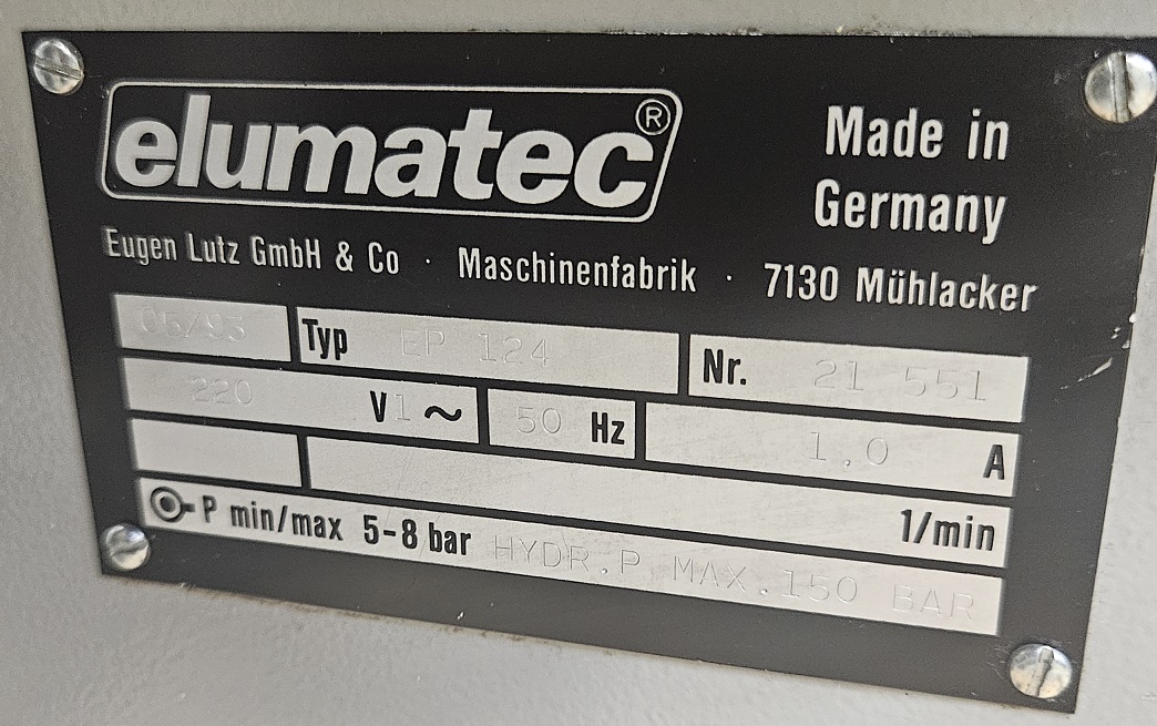 Gebraucht Eckverbindungspresse Elumatec EP 124