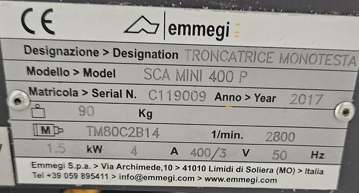 Gebraucht Aluminiumsägeautomat Emmegi SCA 400 Mini P