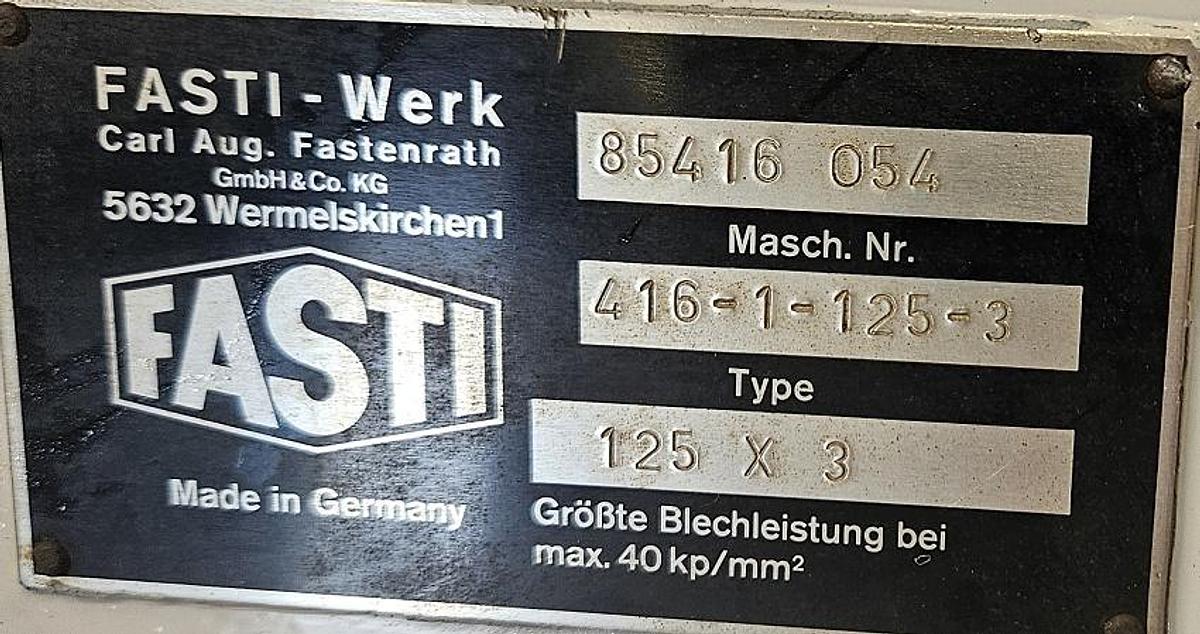 Gebraucht Sickenmaschine Fasti 416-1-125-3