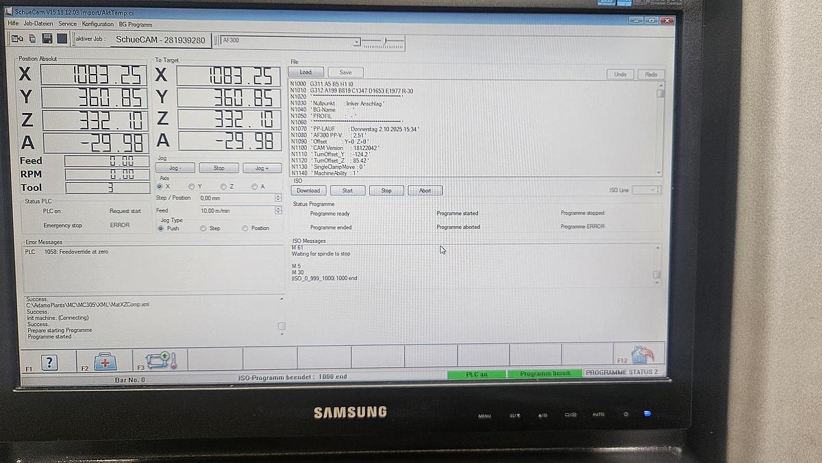 Gebraucht Bearbeitungszentrum Schüco MFM AF 300