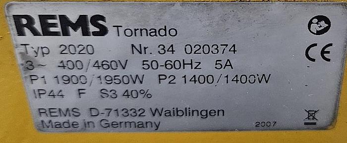 Gebraucht Gewindeschneidmaschine REMS Tornado 2020