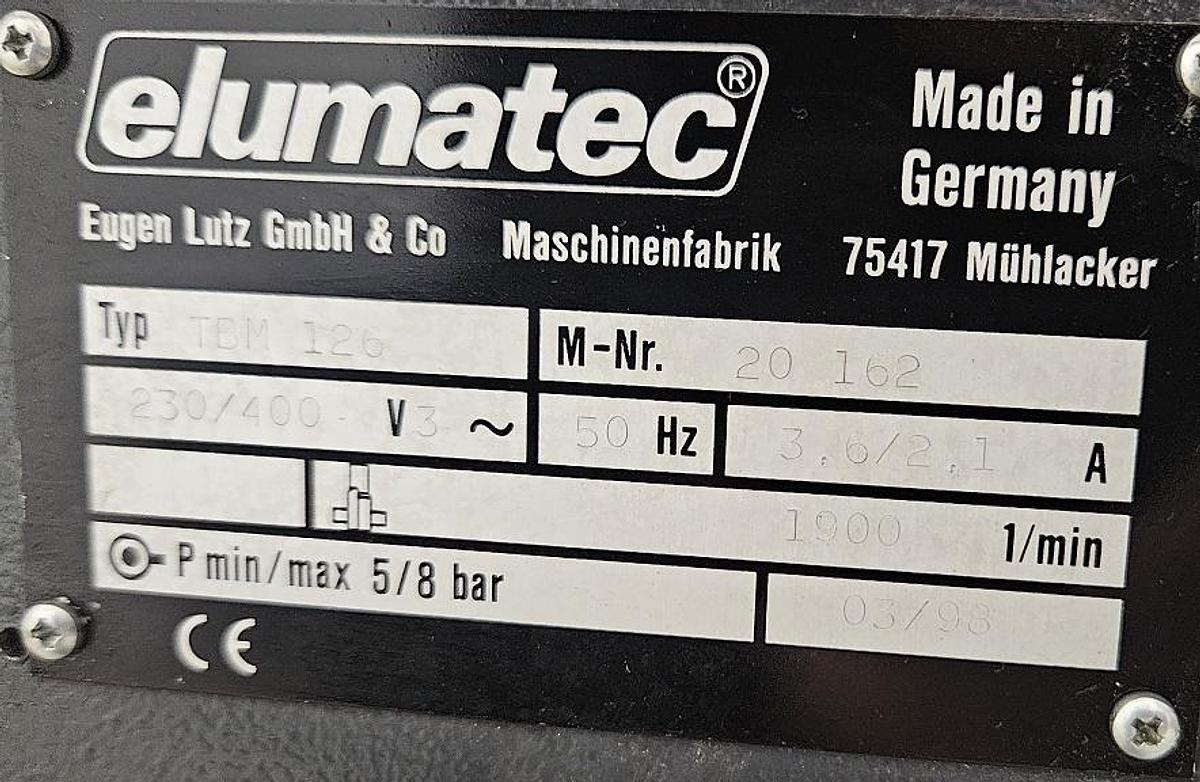 Gebraucht Türbandbohrmaschine Elumatec TBM 126