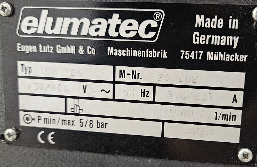 Gebraucht Türbandbohrmaschine Elumatec TBM 126