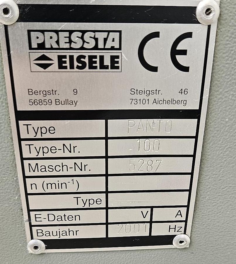 Gebraucht Kopierfräse Pressta Eisele Panto 100