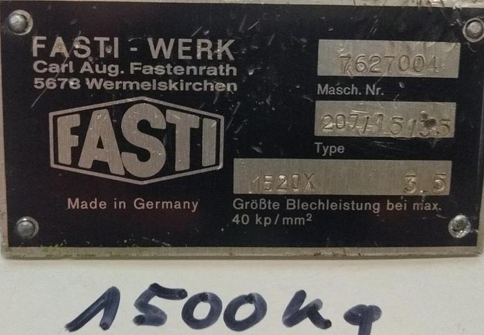 Gebraucht Schwenkbiegemaschine Fasti 2076-15-3,5