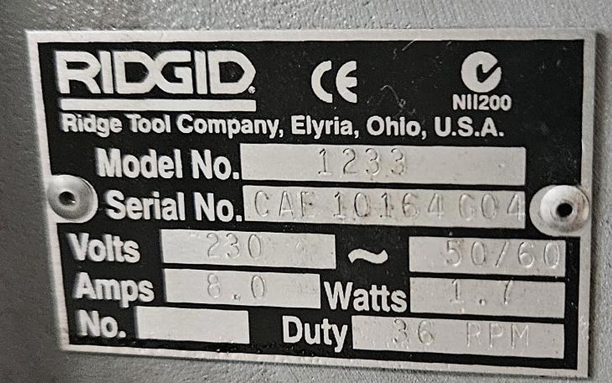 Gebraucht Gewindescheindmaschine Ridgid 1233