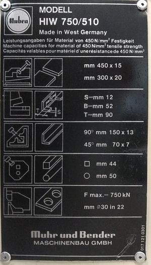 Gebraucht Hydraulische Profilstahlschere Mubea HIW 750