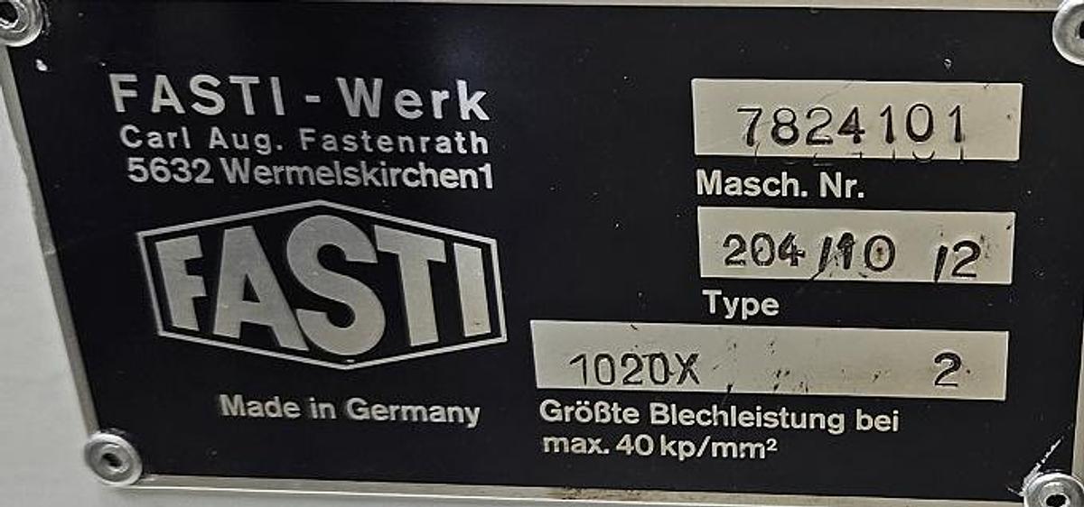 Gebraucht Manuelle Schwenkbiegemaschine Fasti 204-10-2