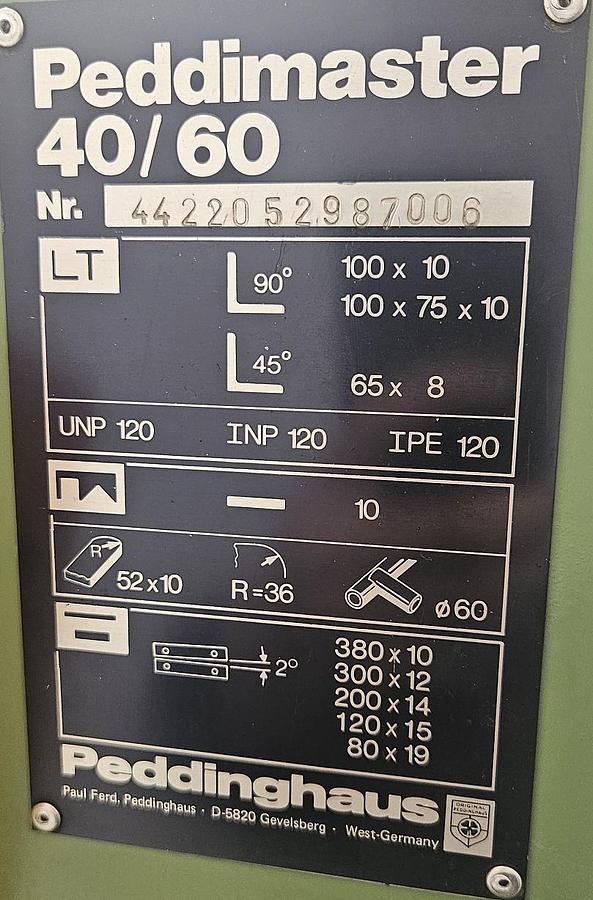 Gebraucht Profilstahlschere Peddinghaus Peddimaster 40/60