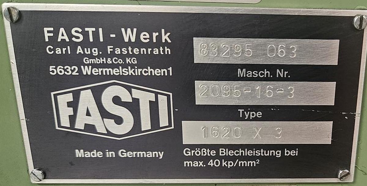 Gebraucht Schwenkbiegemaschine Fasti 2095-20-3
