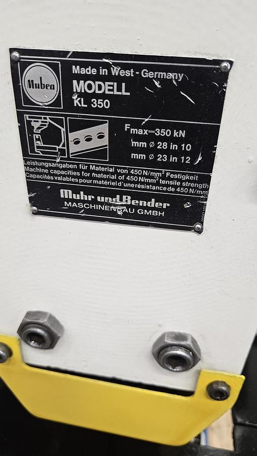 Gebraucht Lochstanze Mubea KL 350
