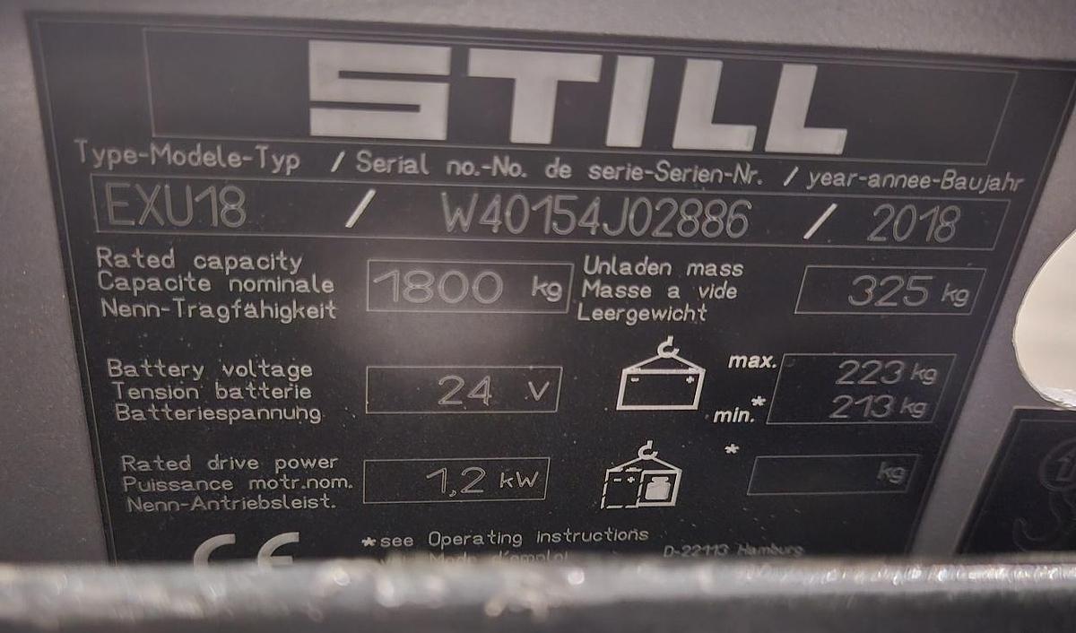 Gebraucht Elektro-Hubwagen Still EXU 18