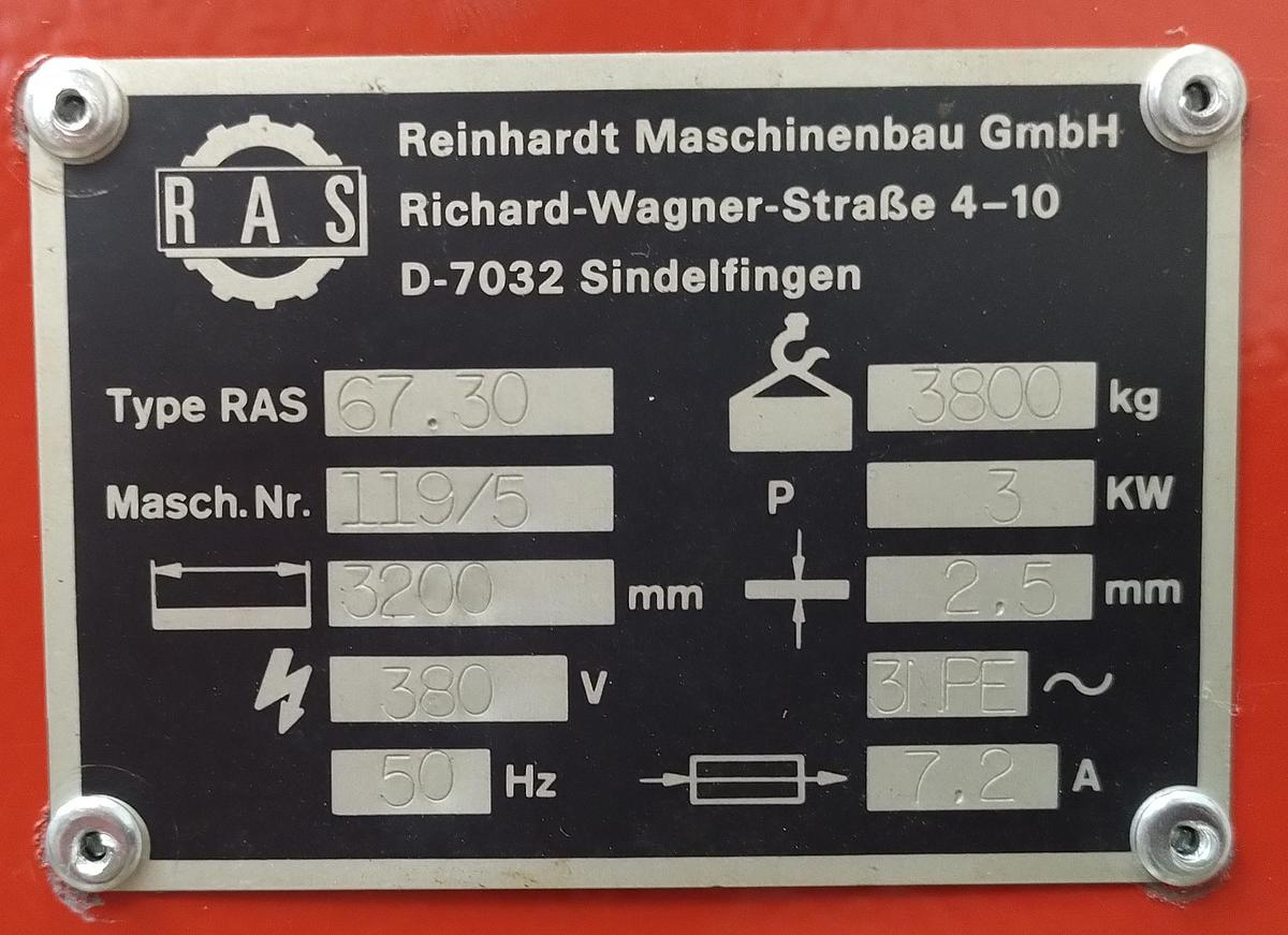 Gebraucht Schwenkbiegemaschine RAS 67.30
