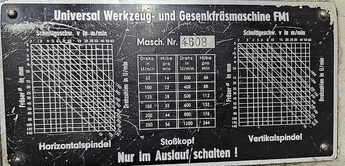 Gebraucht Universalfräsmaschine Deckel FP 1