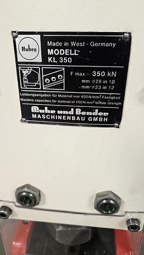 Gebraucht Lochstanze Mubea KL 350
