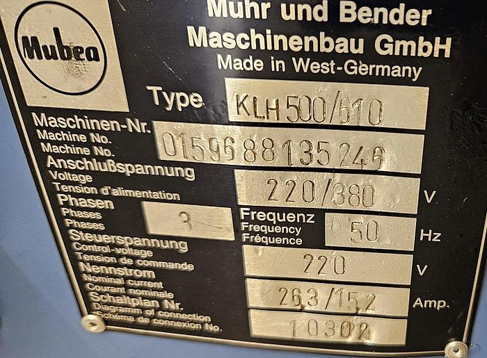 Gebraucht Hydraulische Lochstanze Mubea KLH 500