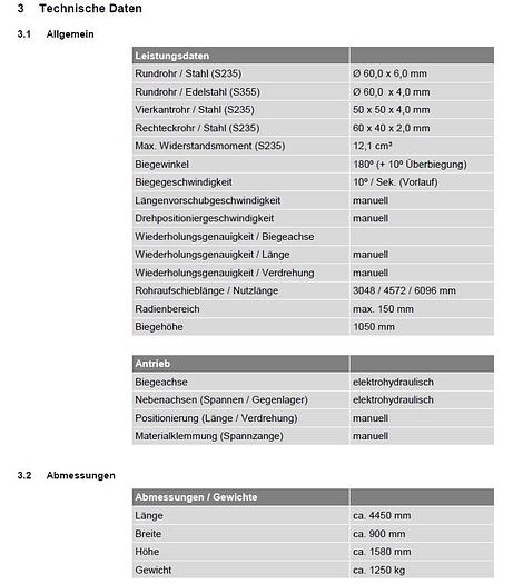 Gebraucht Dornbiegemaschine Transfluid DB 2060 S
