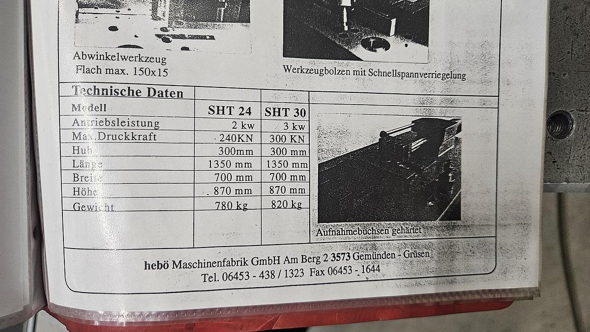 Gebraucht Horizontalbiegemaschine Hebö SHT 30