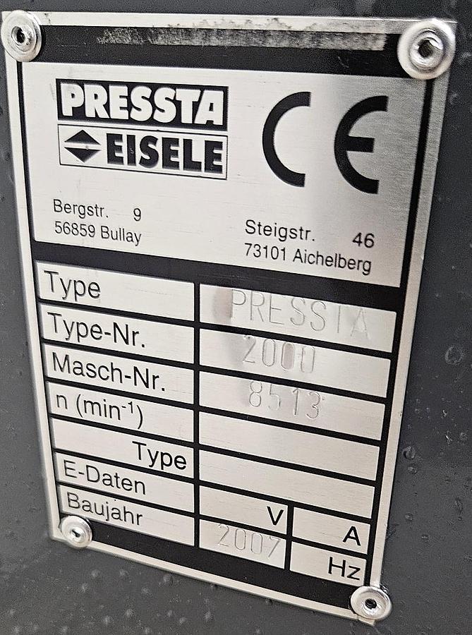 Gebraucht Eckverbindungspresse Pressta Eisele Pressta 2000