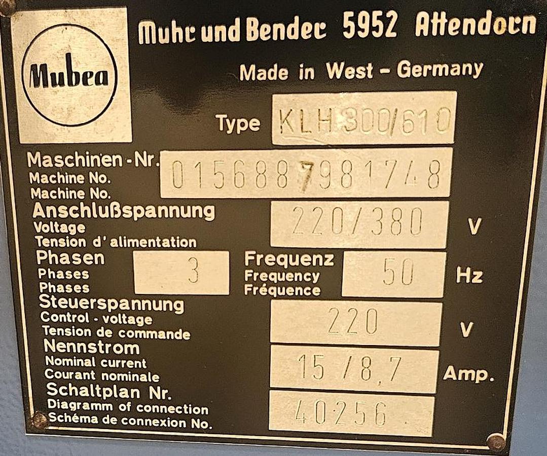 Gebraucht Mubea KLH 300