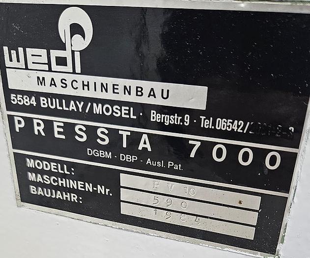 Gebraucht Hydraulische Eckverbindungspresse Wedi Pressta 7000 PV 10